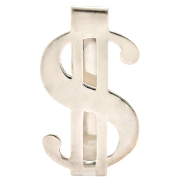 ADMARK Original Vintage Signed Designer Sterling Silver Dollar Sign Money Clip