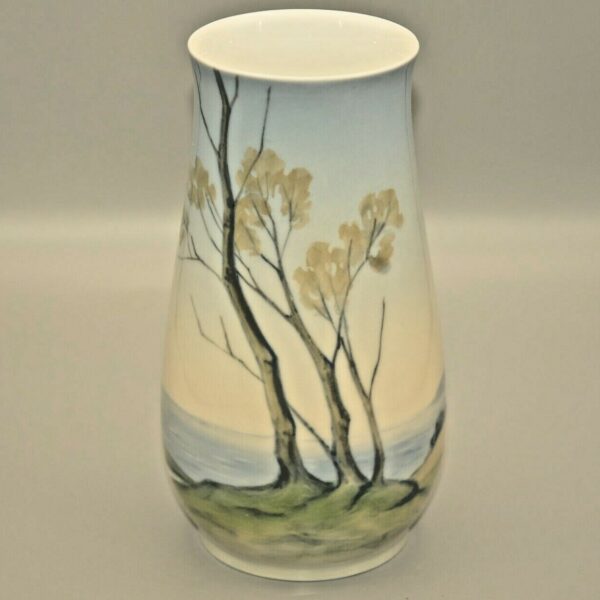 Bing & Grondahl B&G Original Vintage Hand Painted Ocean Landscape Porcelain Vase