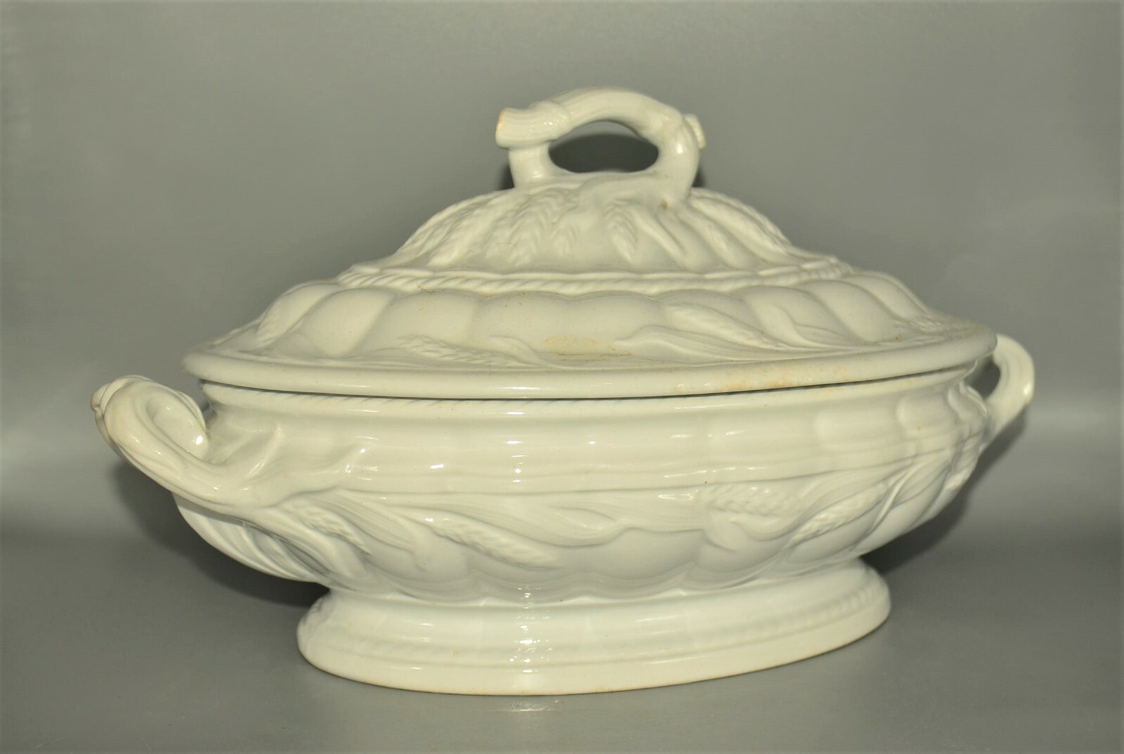 Antique Original Porcelain Ironstone Elsmore & Forster Ceres Wheat Tureen Bowl