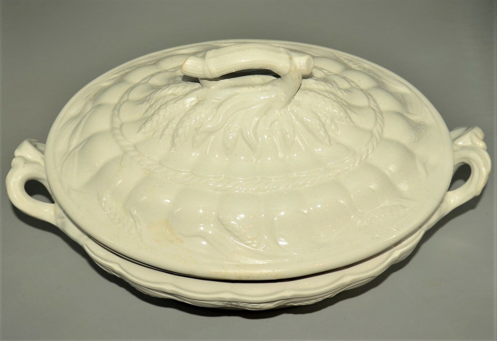 Antique Original Porcelain Ironstone Elsmore & Forster Ceres Wheat Tureen Bowl