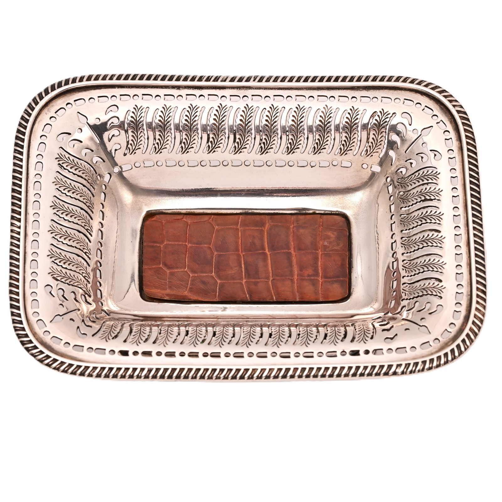 BARKER ELLIS Original Vintage Signed Silverplate Repousse Tazza Candy Dish Bowl