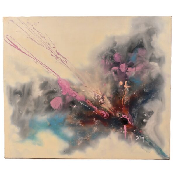 TAYLOR Original Vintage Signed Figurative Abstract Contemporary Gallery Painting