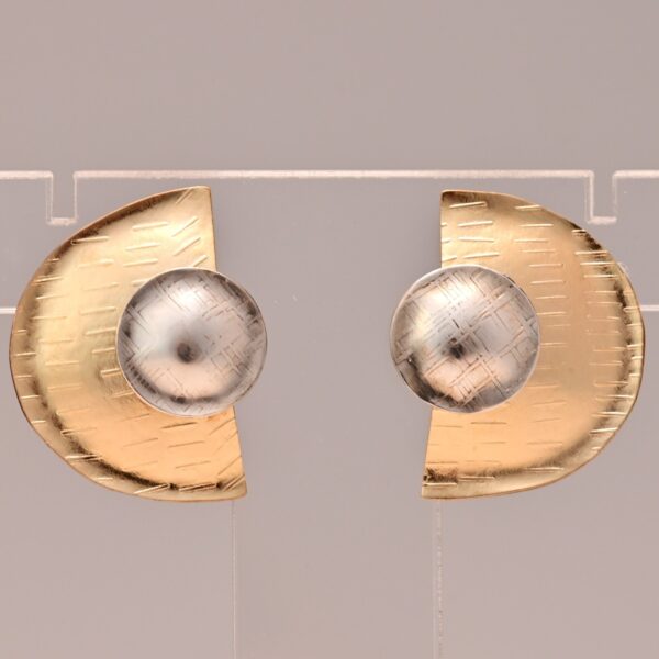 SUCHERMAN JM Original Vintage Signed Gold Filled Sterling Silver Estate Earrings