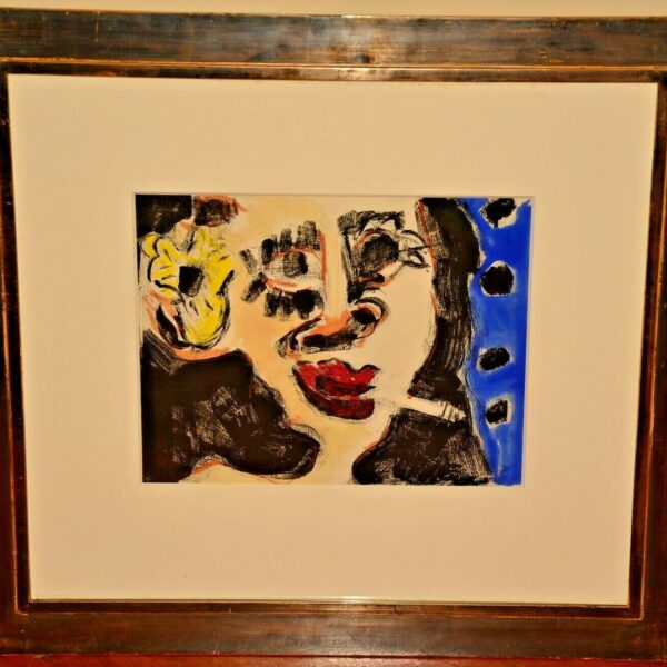 PETER KEIL Original Vintage Signed Female Figure Portrait Illustration Painting