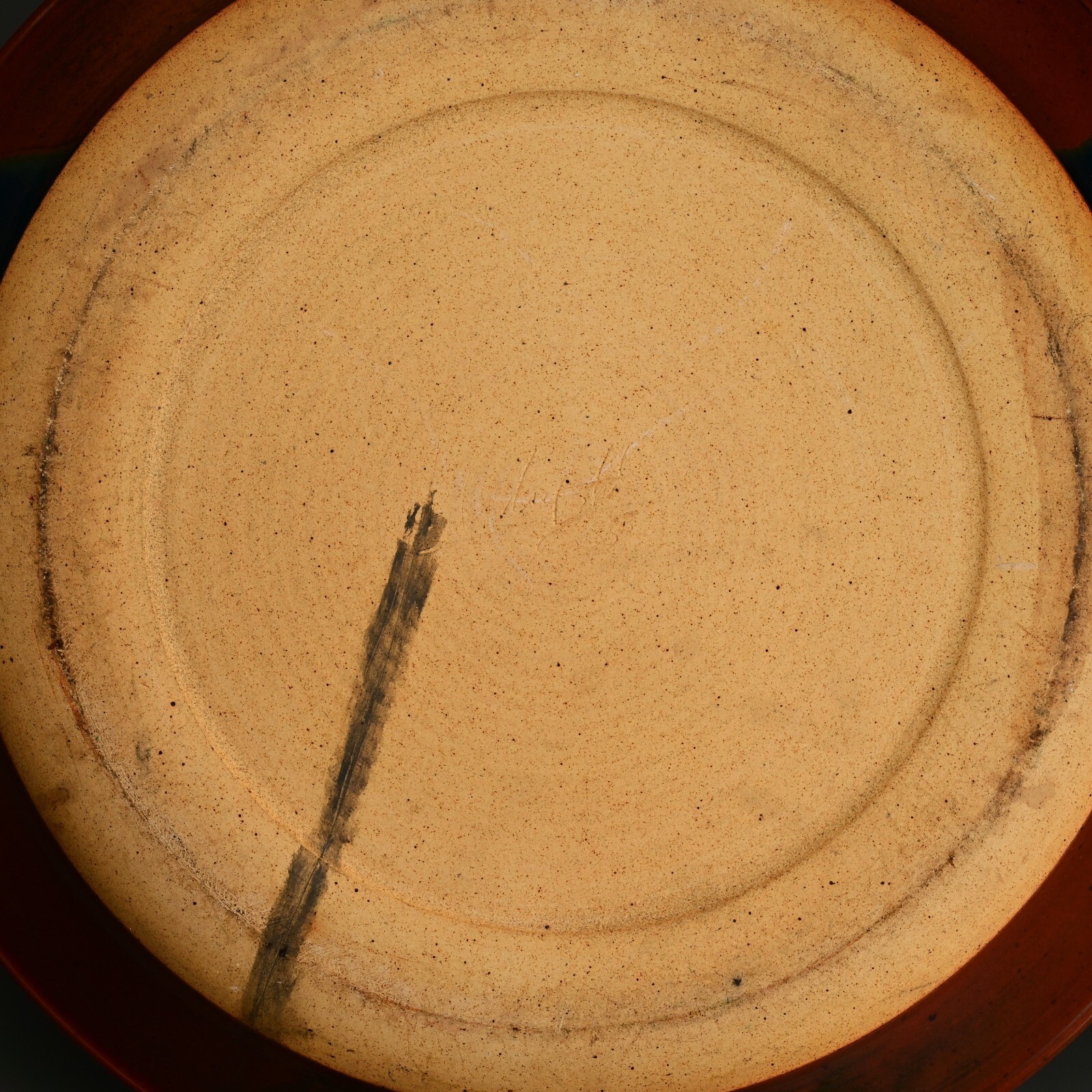 Original Vintage Signed Studio Pottery Ceramic Charger LARGE Centerpiece Plate
