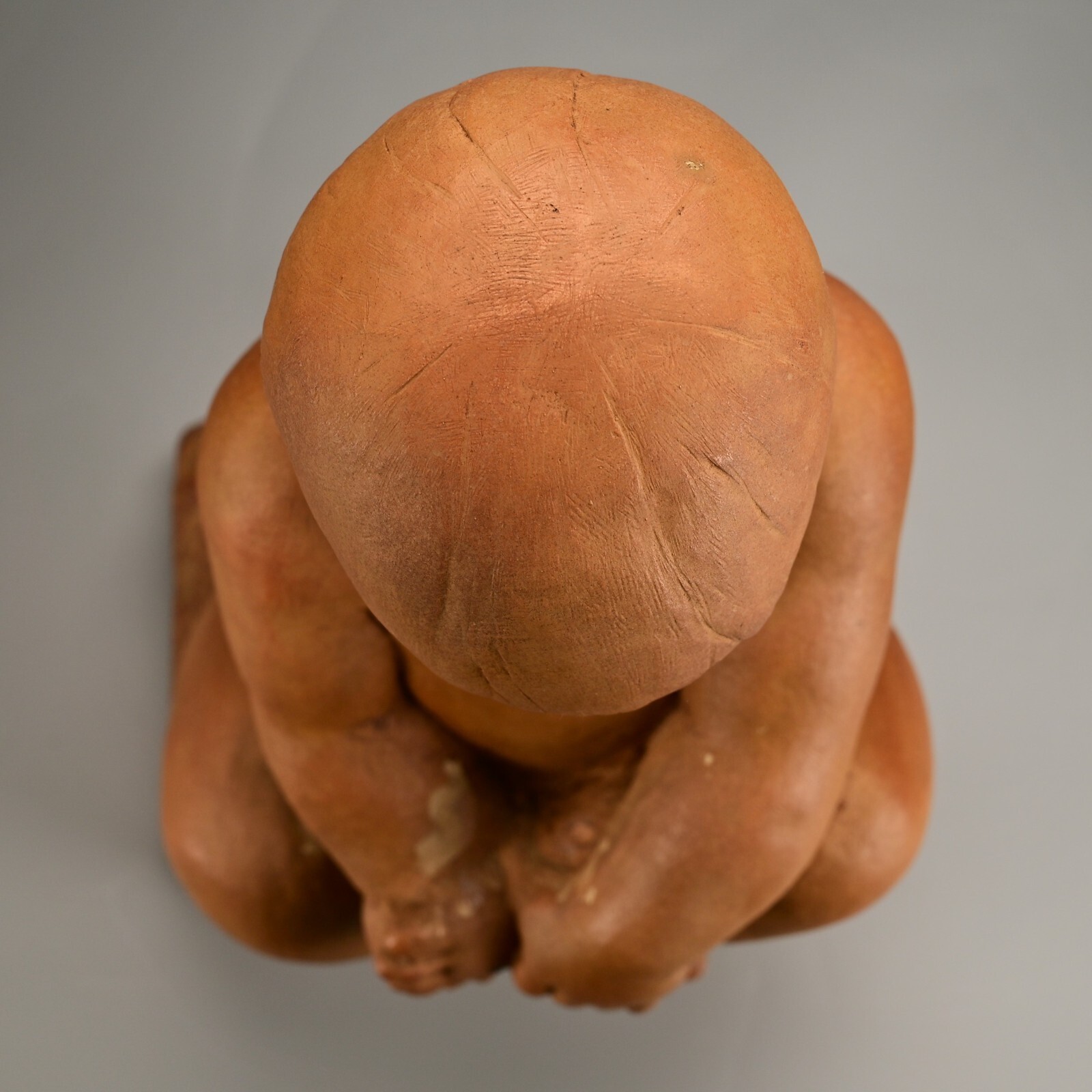 MPI BBW Museum Original Vintage Signed Terracotta Ceramic Baby Statue Sculpture