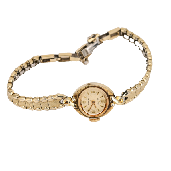 CROTON Vintage Original Signed Designer 10K Gold Fill Swiss Ladies Estate Watch