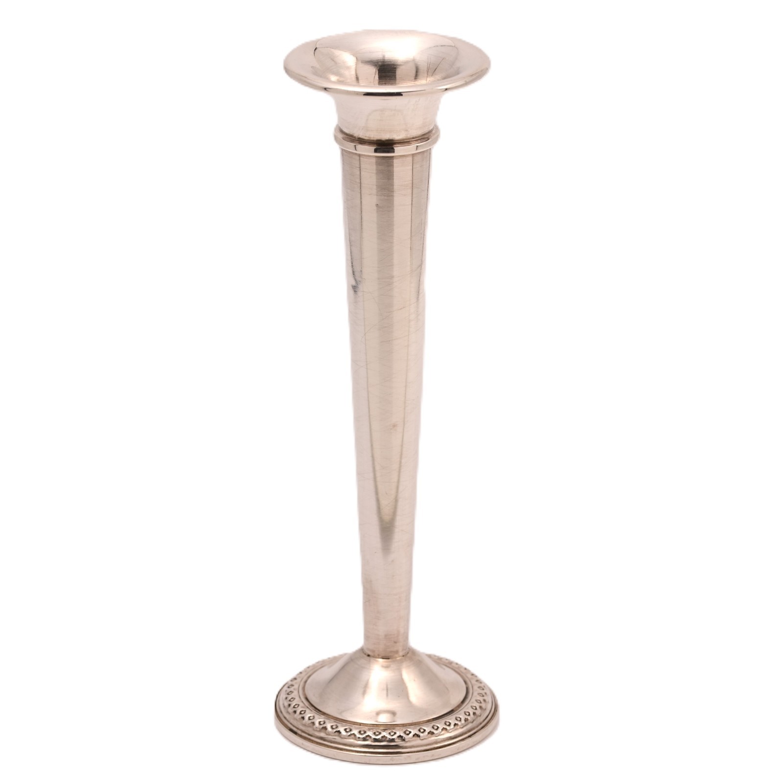 ROGERS Antique Original Vintage Signed Weighted Sterling Silver Single Stem Vase