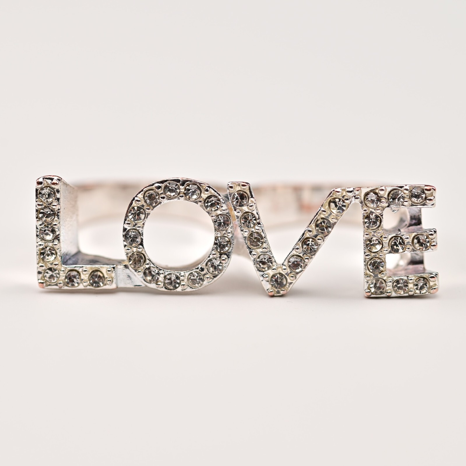 LOVE Letter Original Vintage Rhinestone Designer Cubic Zirconia Dual Estate Ring