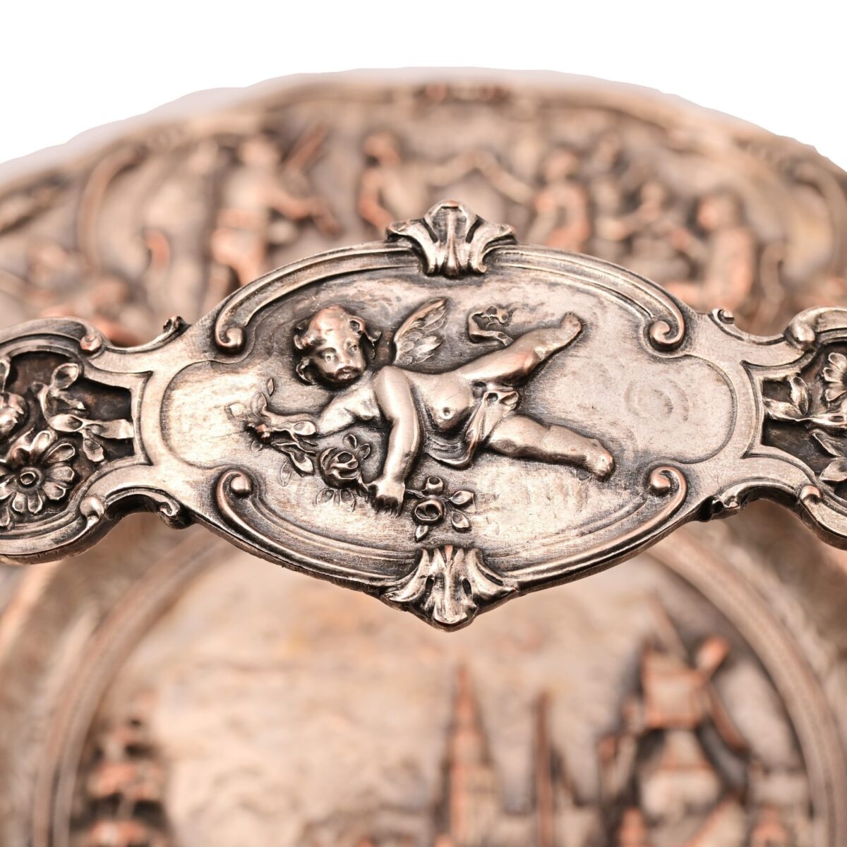 BARBOUR Intl Original Vintage Signed Silverplate Centerpiece Repousse Plate Bowl
