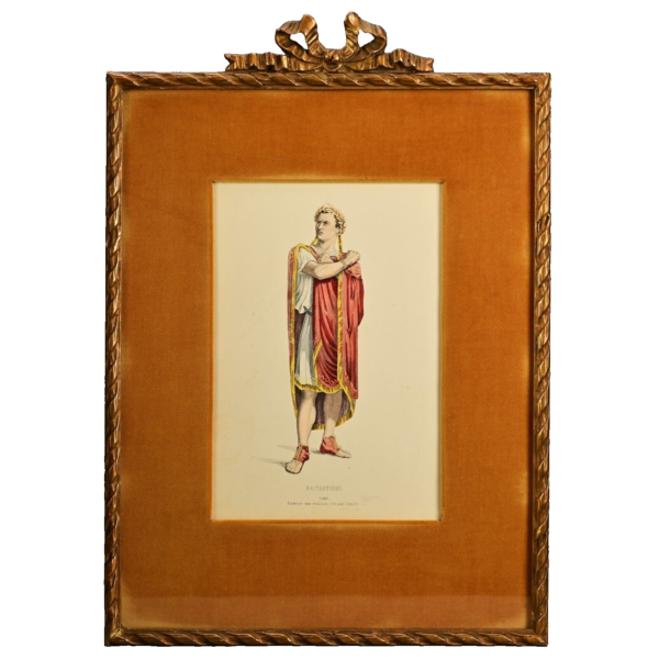 BRITTANICUS NERO Jean Racine Antique Original Theatre Portrait Engraving Print