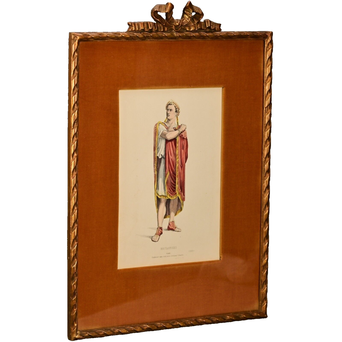 BRITTANICUS NERO Jean Racine Antique Original Theatre Portrait Engraving Print