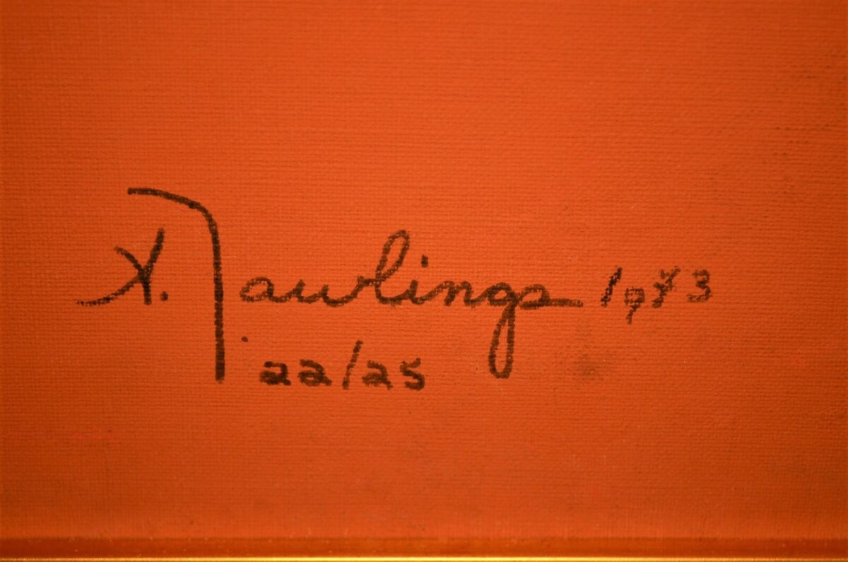 ANNETTE RAWLINGS Original Vintage Signed Modern Female Figure Portrait Serigraph
