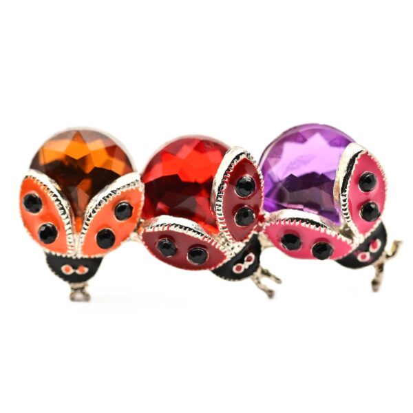 TANYA CREATIONS Original Vintage Rhinestone Enamel Estate Ladybug Brooch Pin