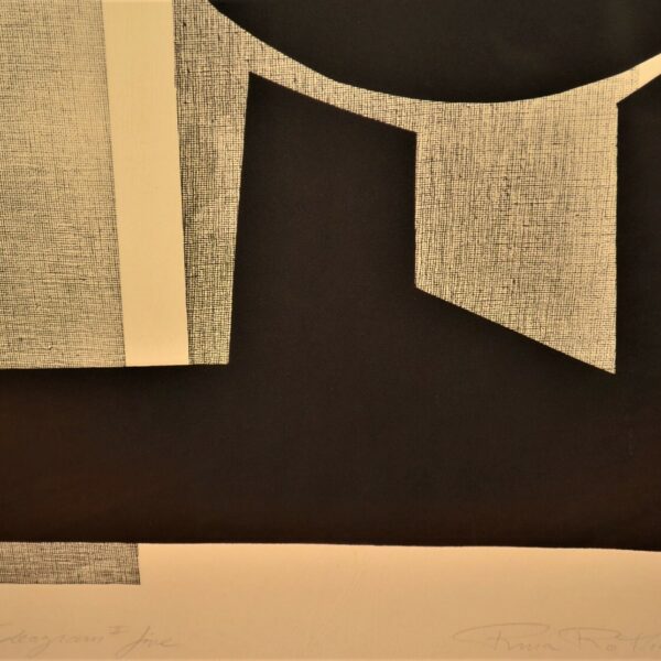 RINA ROTHOLZ Original Signed Vintage Ideogram Composition Abstract Lithograph