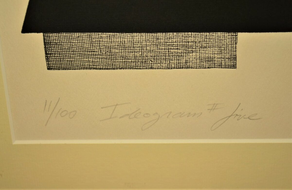 RINA ROTHOLZ Original Signed Vintage Ideogram Composition Abstract Lithograph