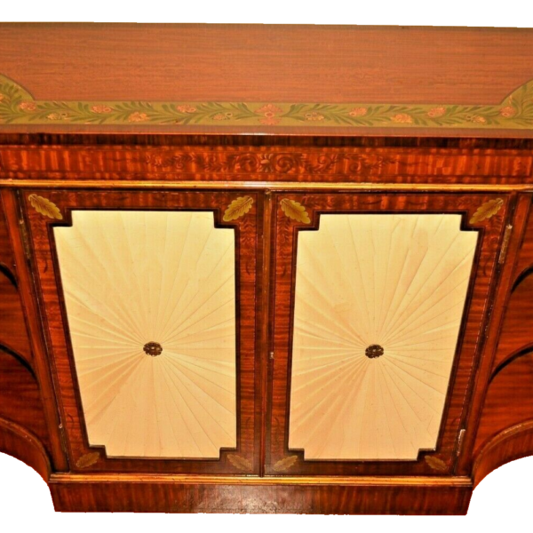 MAITLAND SMITH Vintage Satinwood Sideboard Inlaid Commode Cabinet Dresser Chest