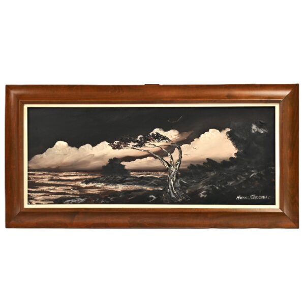 HOMER COSTELLO Original Vintage Signed WPA Night Seascape Ocean Shore Painting