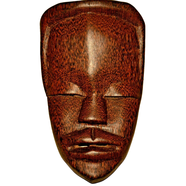 Antique Original Vintage Merbau Wood Carved Collector Exotic Tribal African Mask