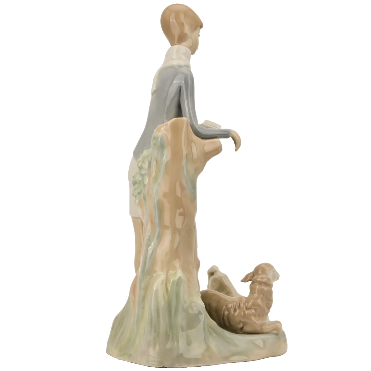 LLADRO Original Vintage Artist Signed Boy with Lambs Porcelain Figurine Statue