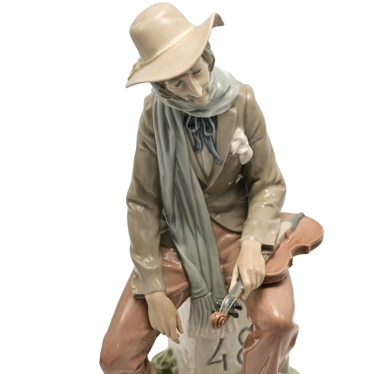 LLADRO Original Vintage Artist Signed Violin Musician Porcelain Figurine Statue