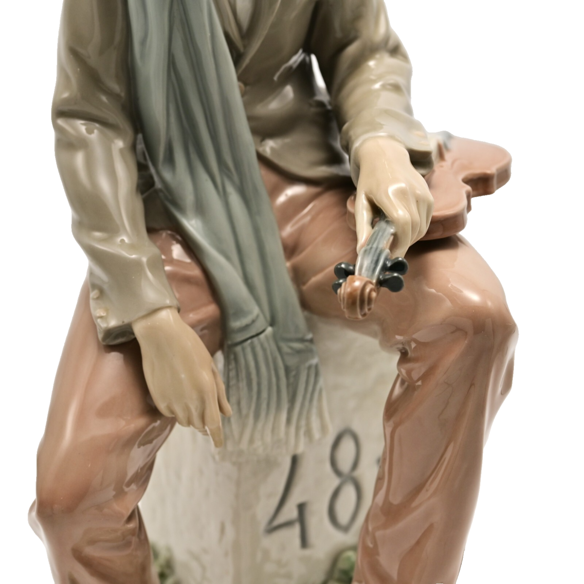 LLADRO Original Vintage Artist Signed Violin Musician Porcelain Figurine Statue