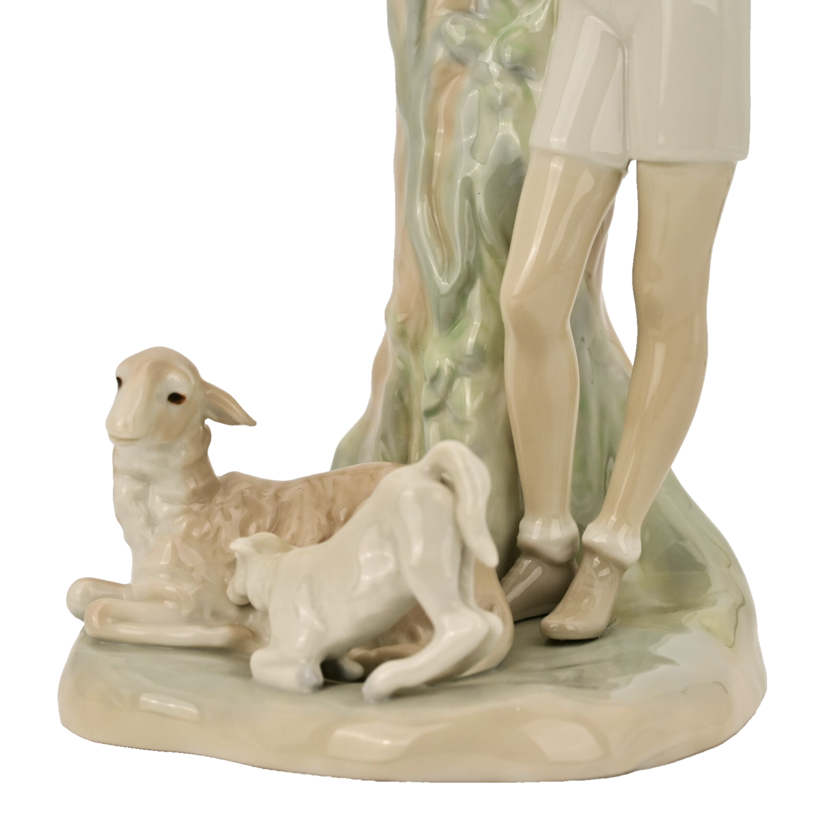 LLADRO Original Vintage Artist Signed Boy with Lambs Porcelain Figurine Statue