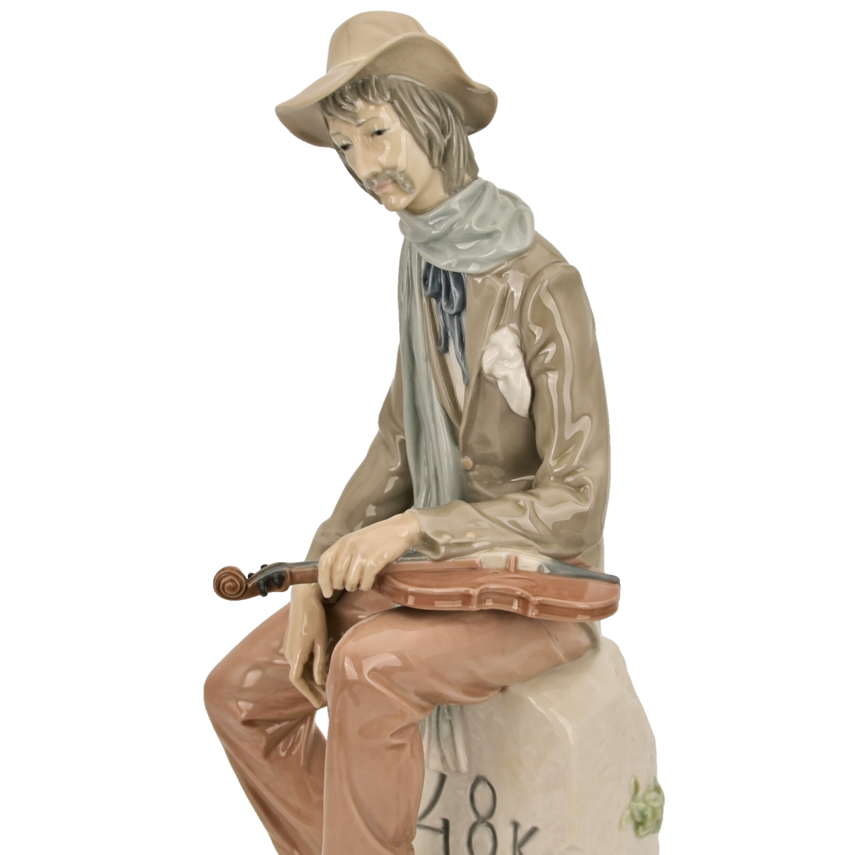 LLADRO Original Vintage Artist Signed Violin Musician Porcelain Figurine Statue