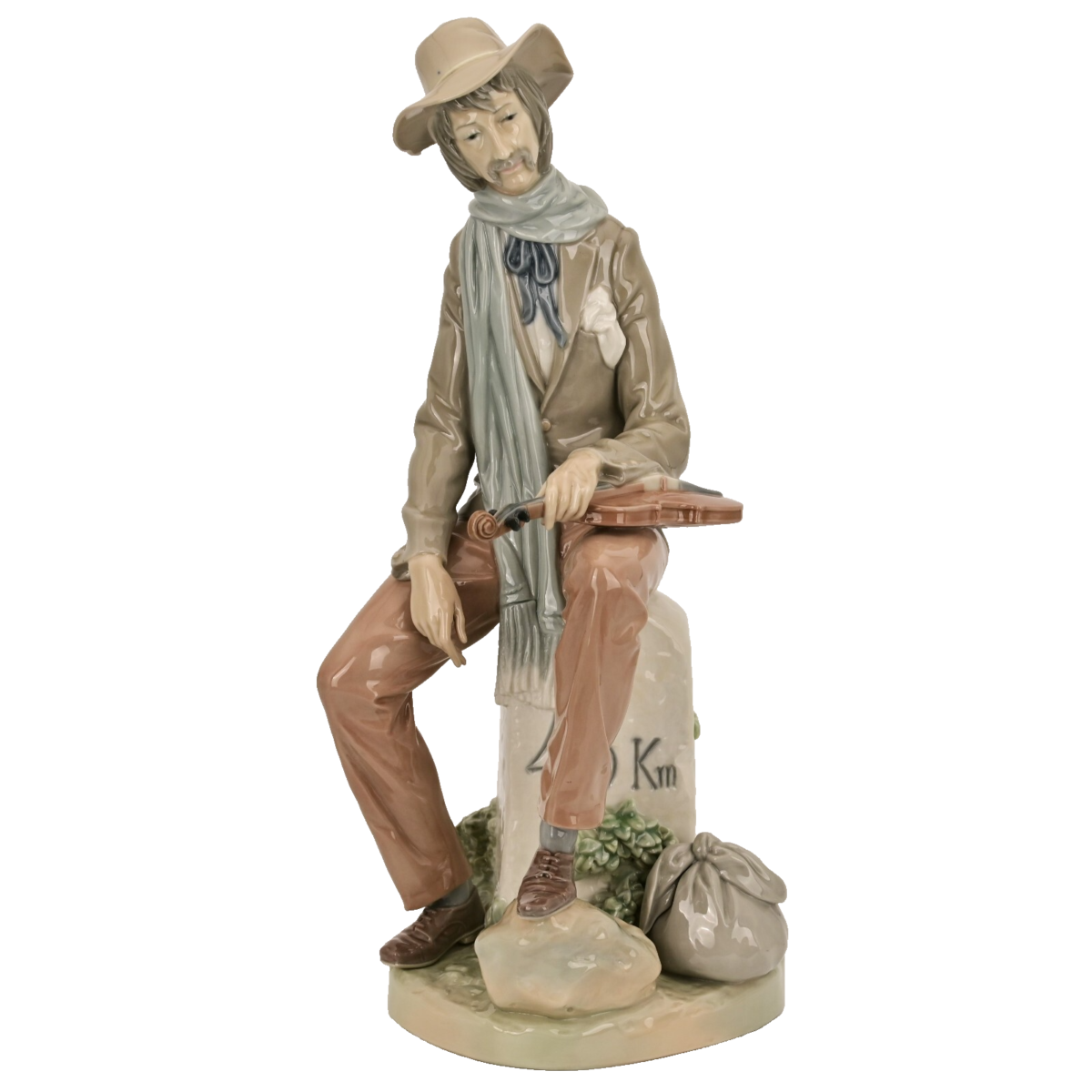 LLADRO Original Vintage Artist Signed Violin Musician Porcelain Figurine Statue