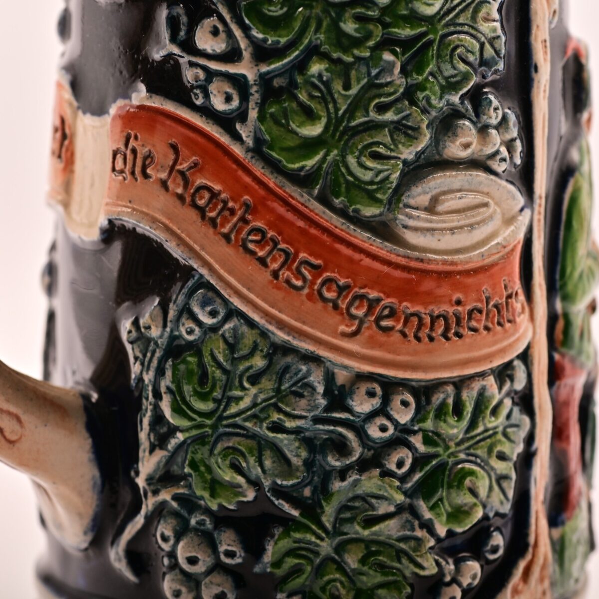 NIMM Original Vintage Signed West Germany Ceramic Hand Painted Glazed Beer Stein